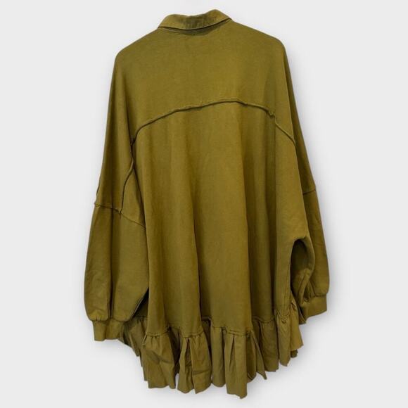 FREE PEOPLE Button-up Sweatshirt Size Small - Picture 4 of 10